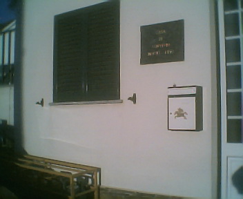 Caixa de correio exterior na Casa de Convívio do Monte Frio no Domingo, 16 de Dezembro de 2007