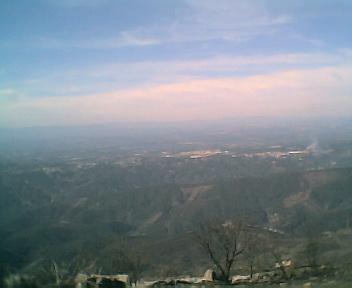 Paisagem a partir do pico do Monte do Colcurinho vista de sul para norte no Domingo, 12 de Março de 2006