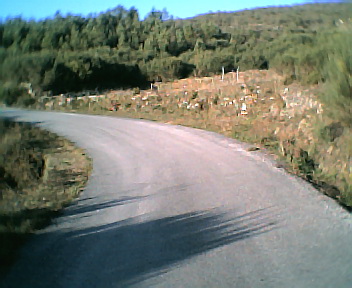 Curva da estrada no Seixal no Sábado, 1 de Janeiro de 2005
