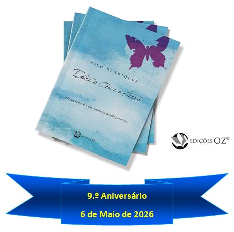 Livro de poesia 'Entre o C�u e a Terra' de Til� Henriques