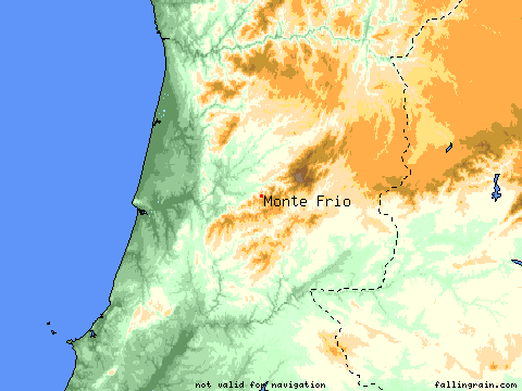 Localização geográfica do Monte Frio em Portugal