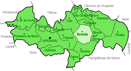 Localização geográfica da freguesia no concelho