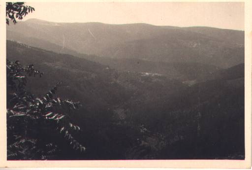 Antiga paisagem geral do vale da Benfeita a partir do Outeiro no Monte Frio no séc. XX