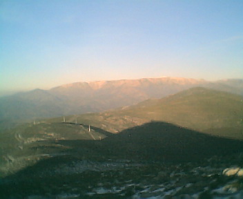 Paisagem a partir do pico de São Pedro do Açor vista de oeste para este na Segunda-feira, 11 de Dezembro de 2006