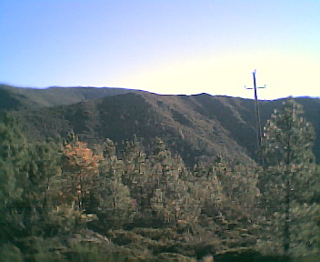 Paisagem a partir do pico do Monte Frio (geogr.) vista de norte para sul no Sábado, 10 de Dezembro de 2005