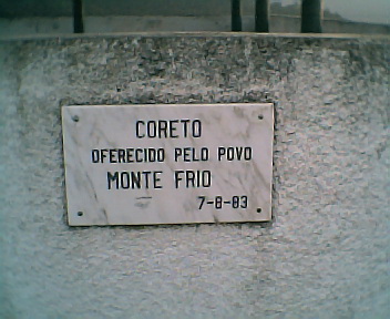 Placa do Coreto no Sábado, 1 de Janeiro de 2005