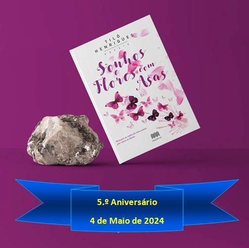 Livro de poesia 'Sonhos e Flores com Asas' de Til Henriques