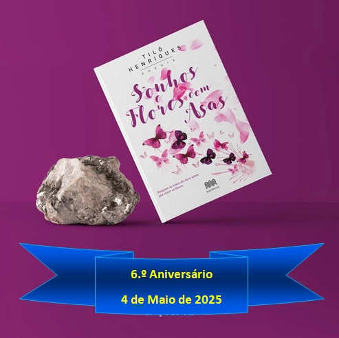 Livro de poesia 'Sonhos e Flores com Asas' de Til Henriques